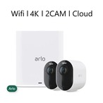Arlo Ultra2 スポットライトワイヤレスセキュリティカメラ 2台キット 4K HDR Wi-Fi