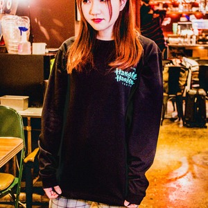 RETRO DINER L/S T-SHIRTS（BLACK/EMERALD GREEN）