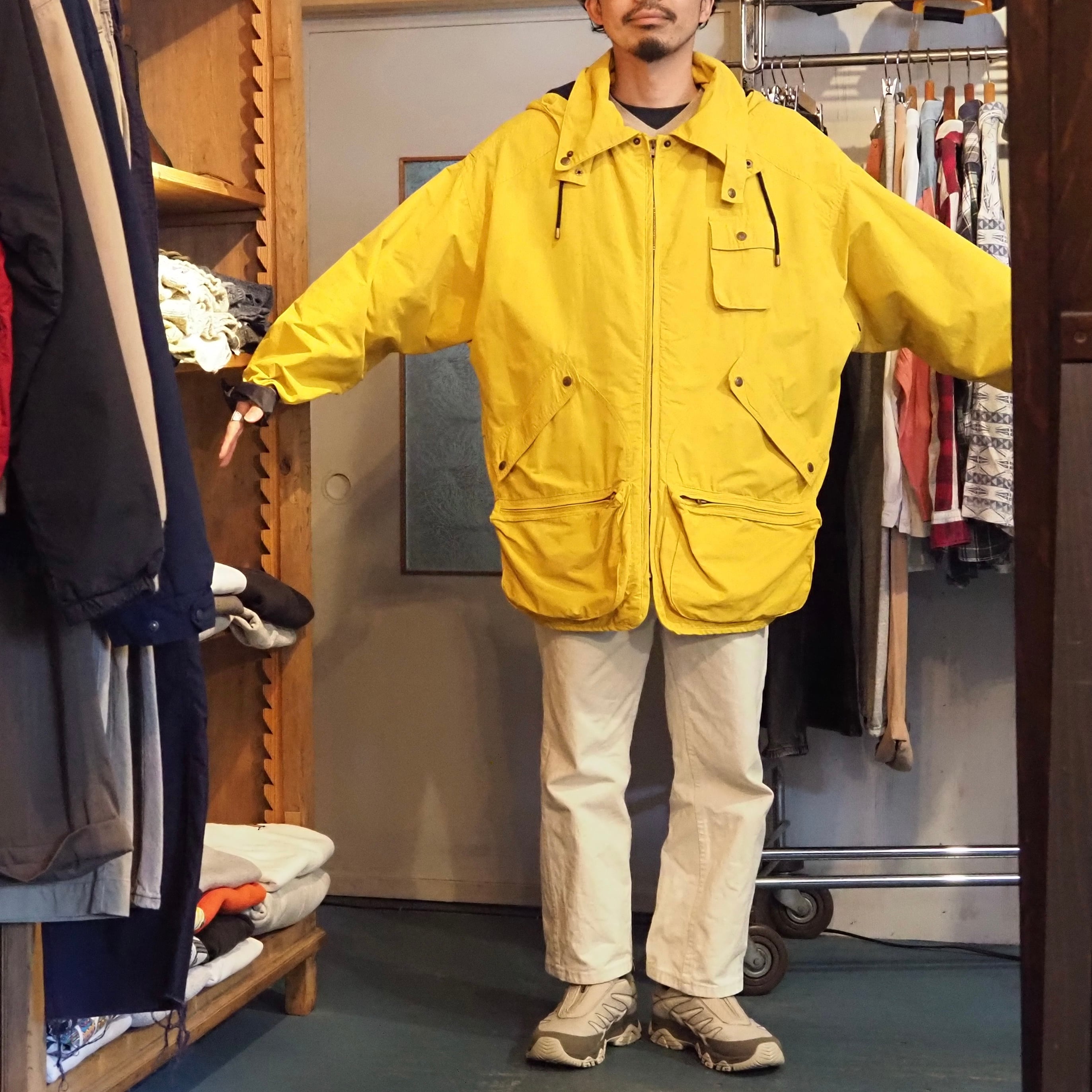 BANANA REPUBLIC SAFARI&TRAVEL Multiple Pockets Cotton/Nylon Jacket L Yellow 90s バナナリパブリック サファリトラベル