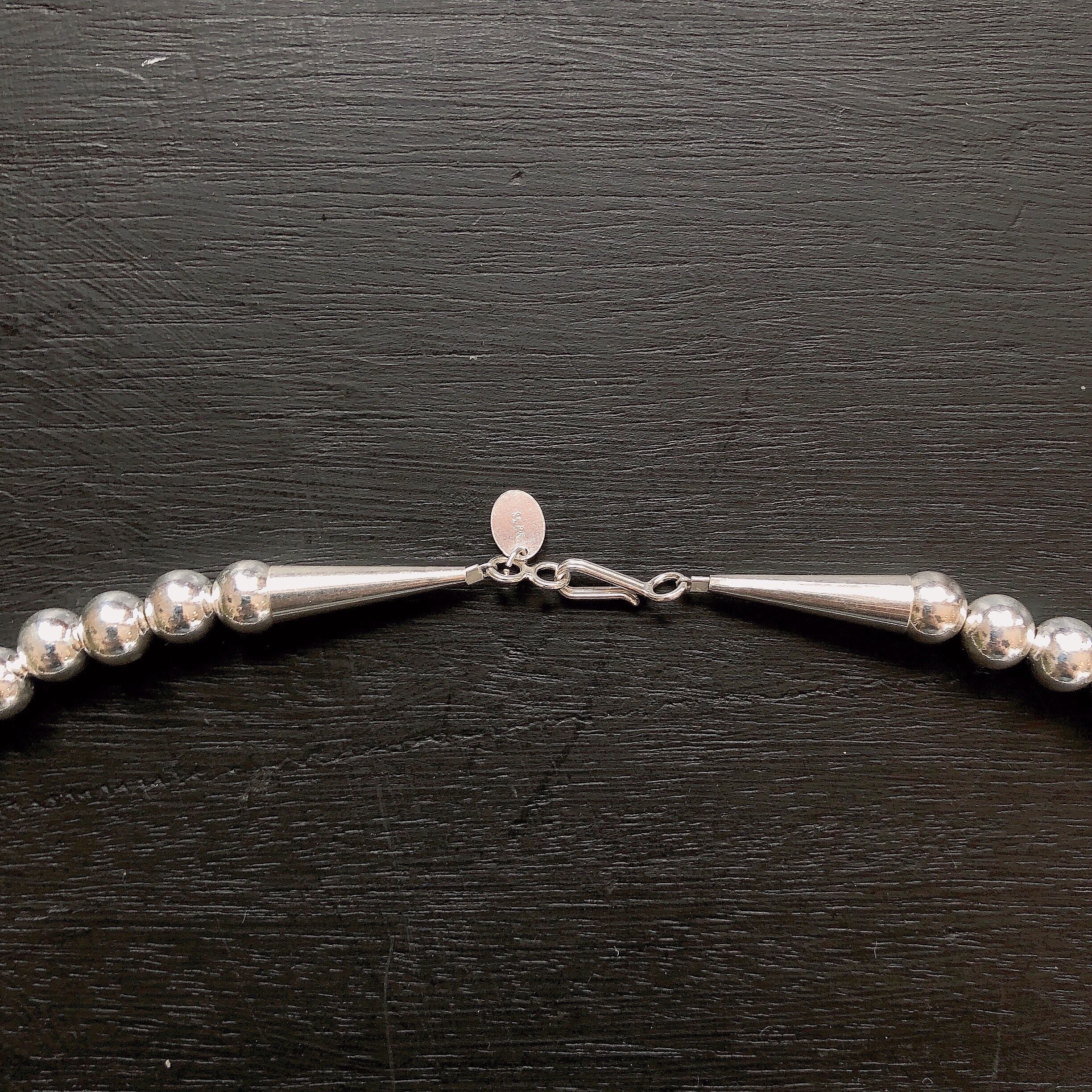 シルバーパールネックレス7mmナバホパールsilver925