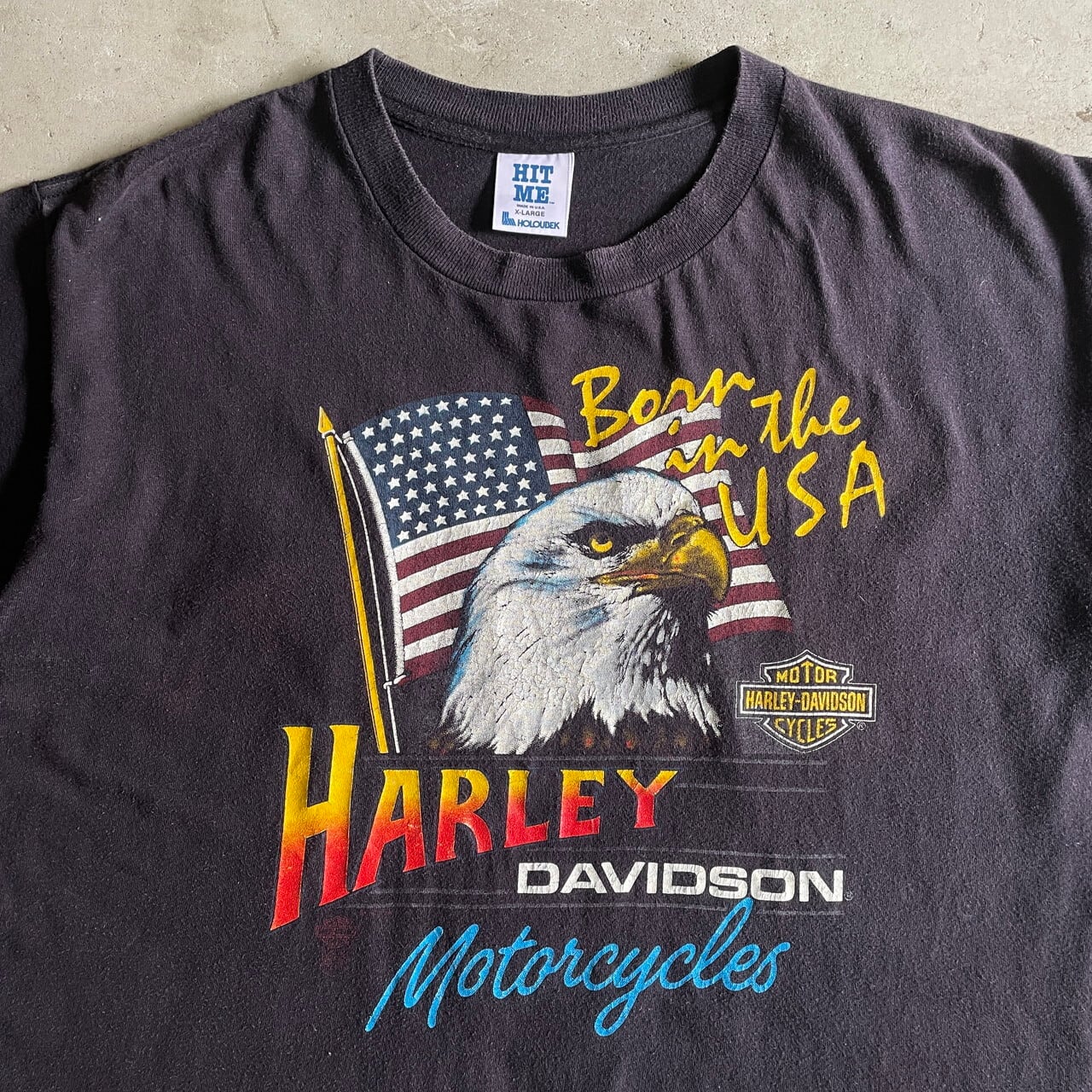 80~90年代 ハーレーダビッドソン Harley-Davidson 鷲柄 イーグル柄 両面プリント モーターサイクル バイクTシャツ メンズM ヴィンテージ /eaa351489