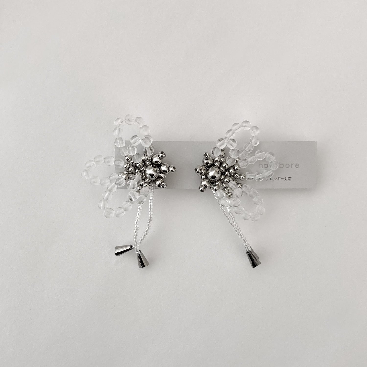 butterfly clear (pierce / earring)