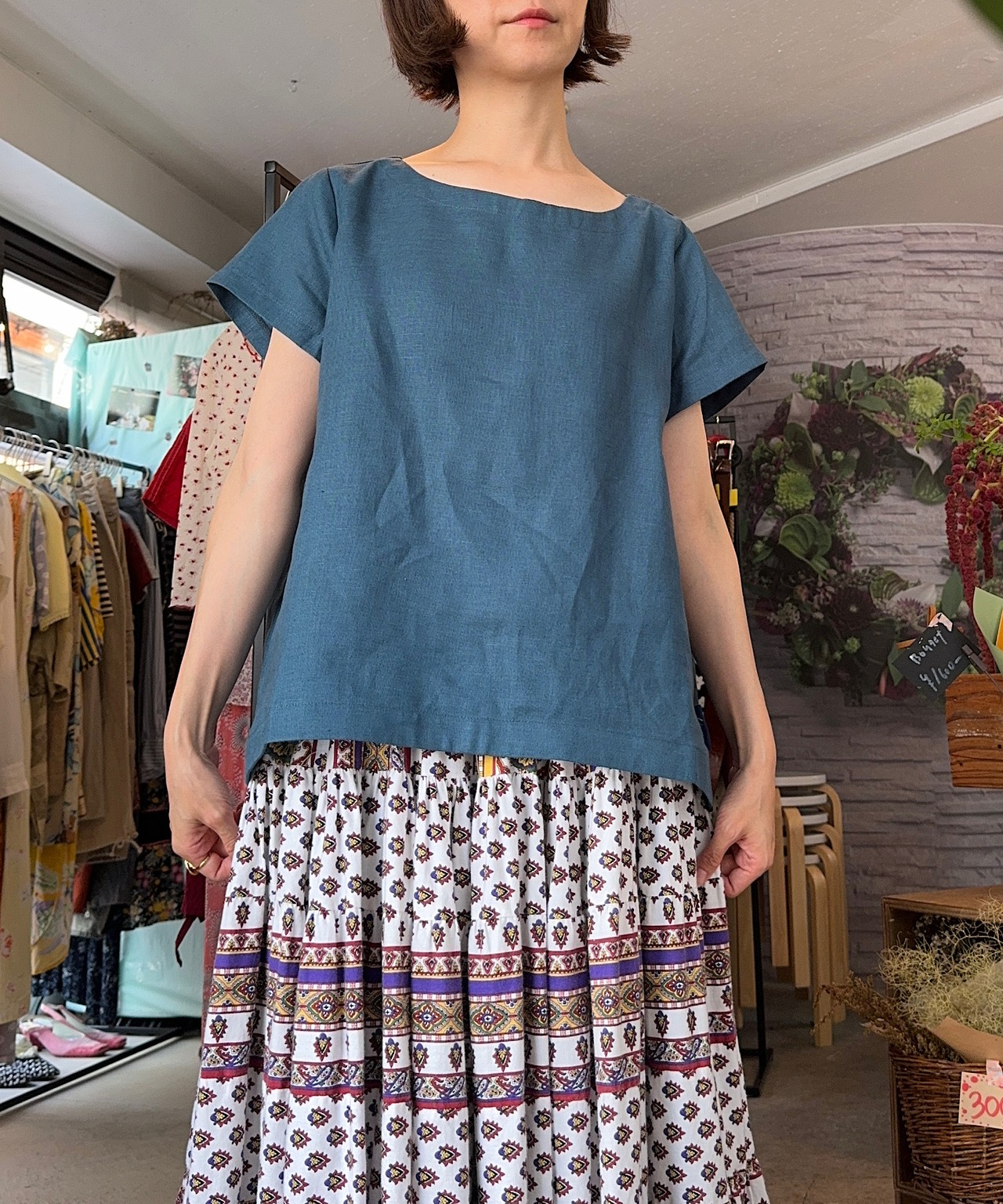 【送料無料】"New"Lithuania linen blouse