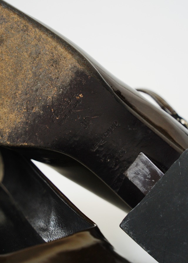 PRADA patent leather square toe pumps