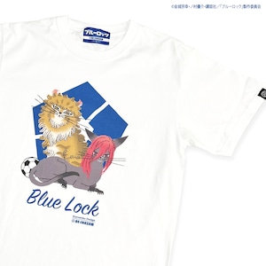 〈ブルーロック〉クニガミ猫&チギリ猫 Tシャツ(Illustrations by 黒ねこ意匠)