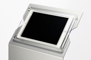iPad床置きフロアスタンド【 T3 】● 10.2インチ iPad用 | 受付案内システム対応iPad盗難防止受付台