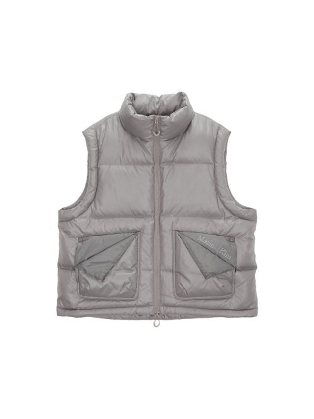 [MATIN KIM] FOLDED POCKET DOWN VEST FOR WOMEN IN BEIGE