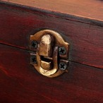 収納ボックス アンティーク風 ロック付き 小箱 収納 レトロ 小物 入れ 木箱