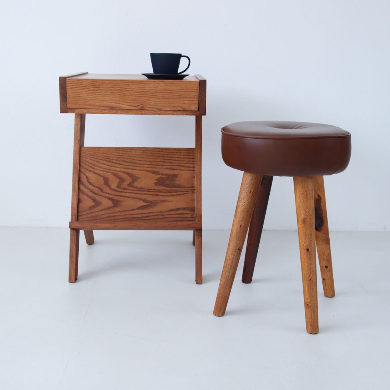 SF LETHER STOOL/スツール/本革・レザー/木製/イス/チェア/店舗什器/インテリア