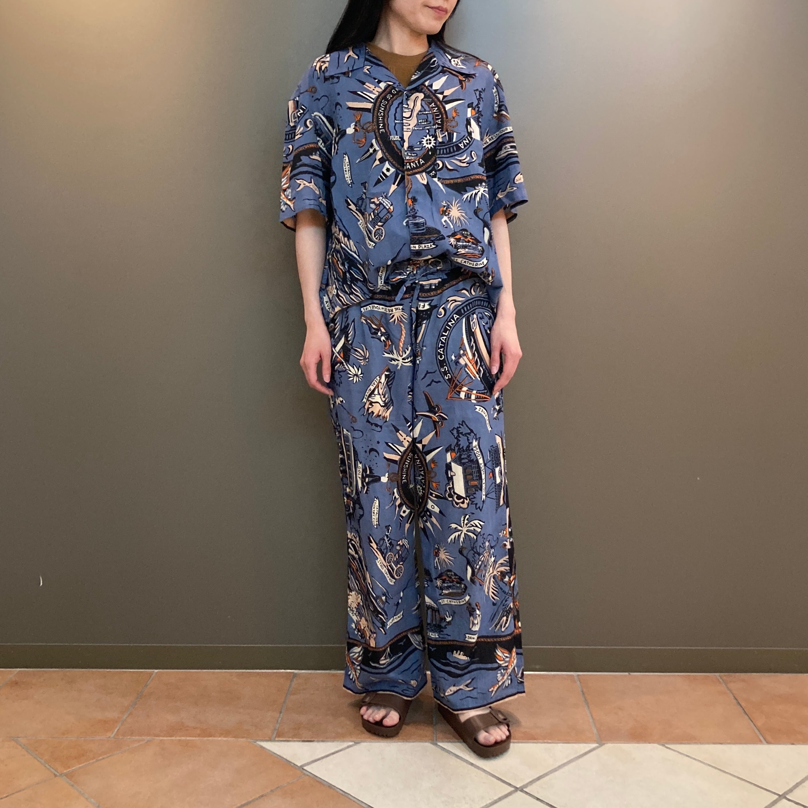 Bindu【ビンドゥ】Easy pants ( Catalina / Saxe / BM-80320S25