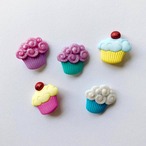 〈再入荷〉JJボタン カップケーキボタンパック（5p〜6p）