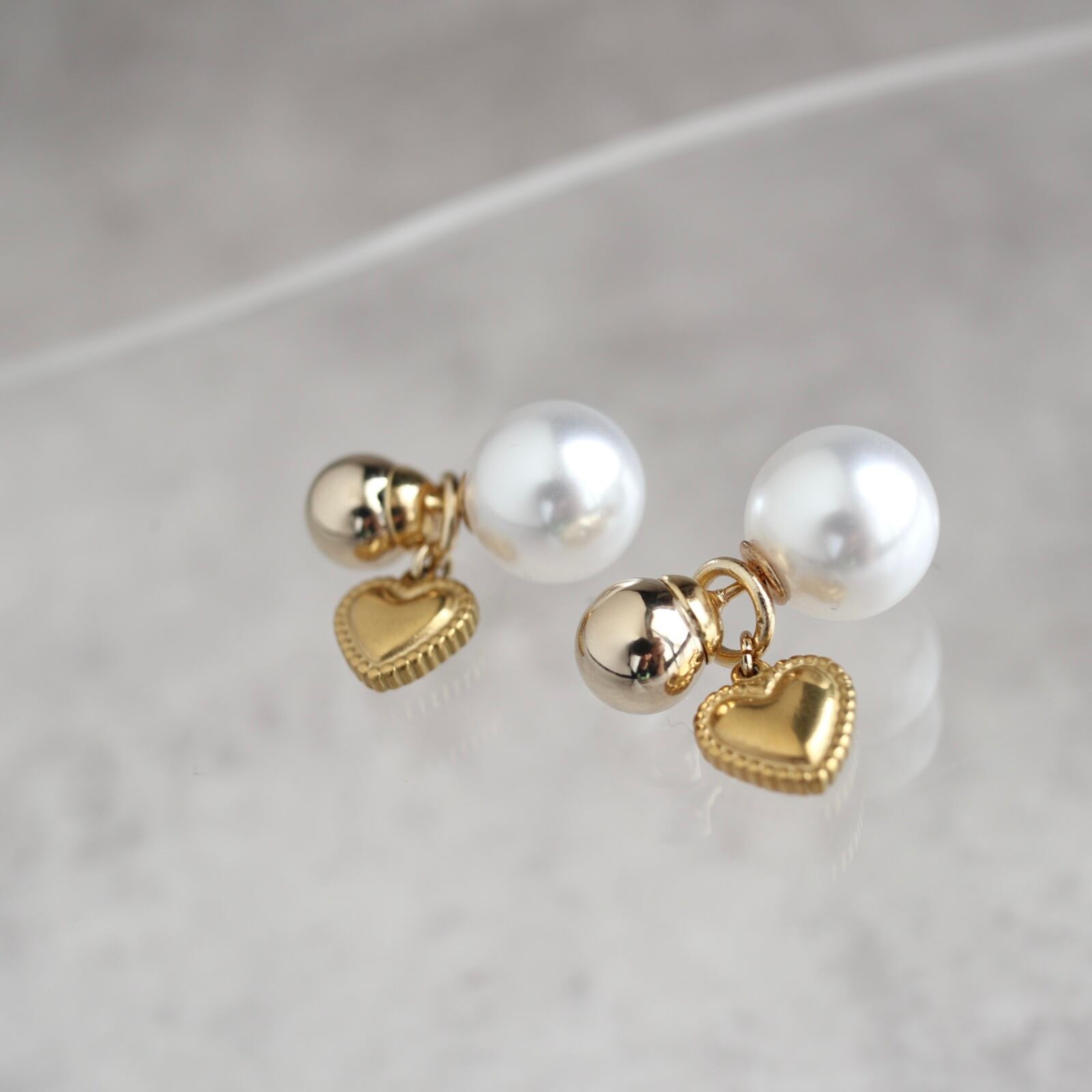 【ピアス】2way-gold-