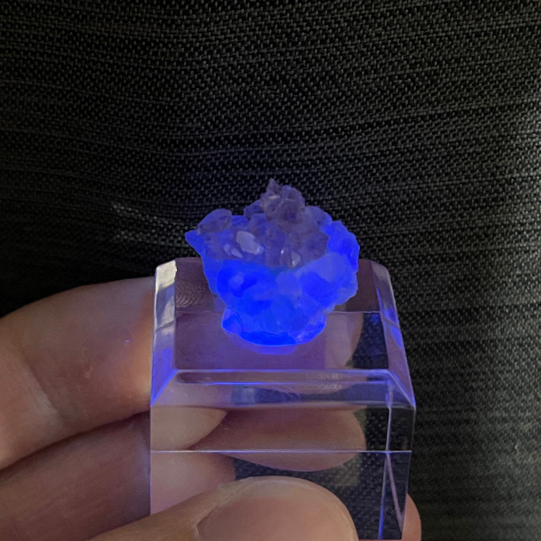 【レア】球状ブルーフローライト　アメシスト共生 アメシスト / フローライト【Amethyst on Fluorite】アメリカ産