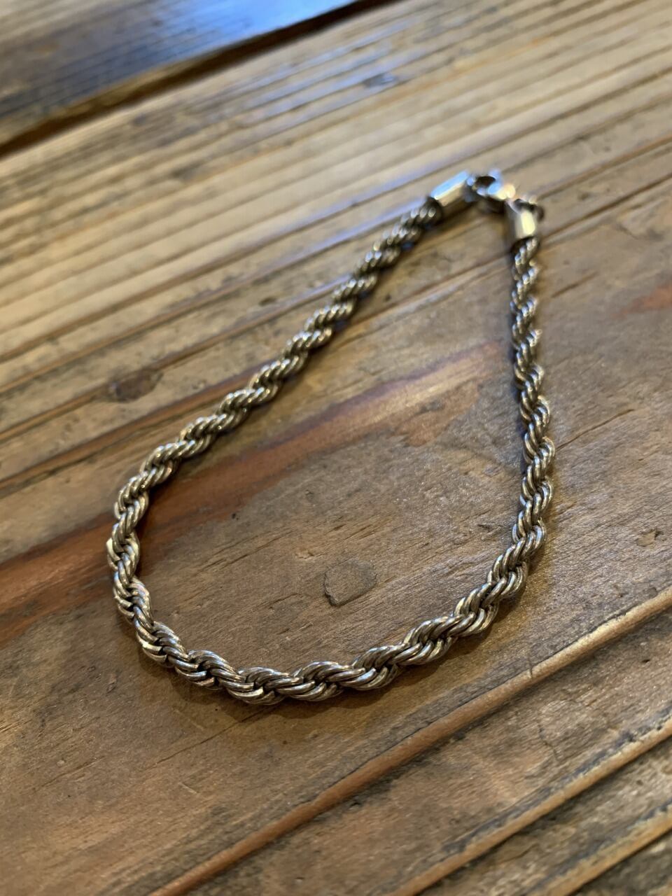 1980～90's Twisted Design Chain Bracelet