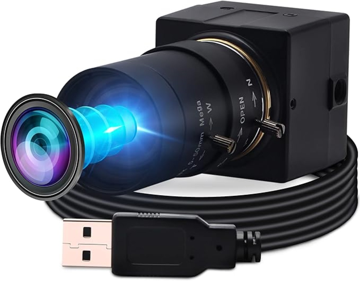 ELP ウェブカメラ 200万画素 ビデオWeb会議用 CMOS OV2710センサー UVC フルHD ズームWebカメラ CSマウント5 ...
