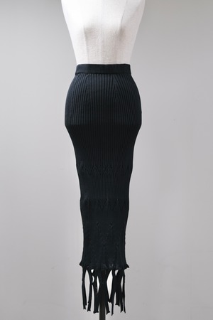 【Mame Kurogouchi】Basket Weave Detailed Knitted Skirt