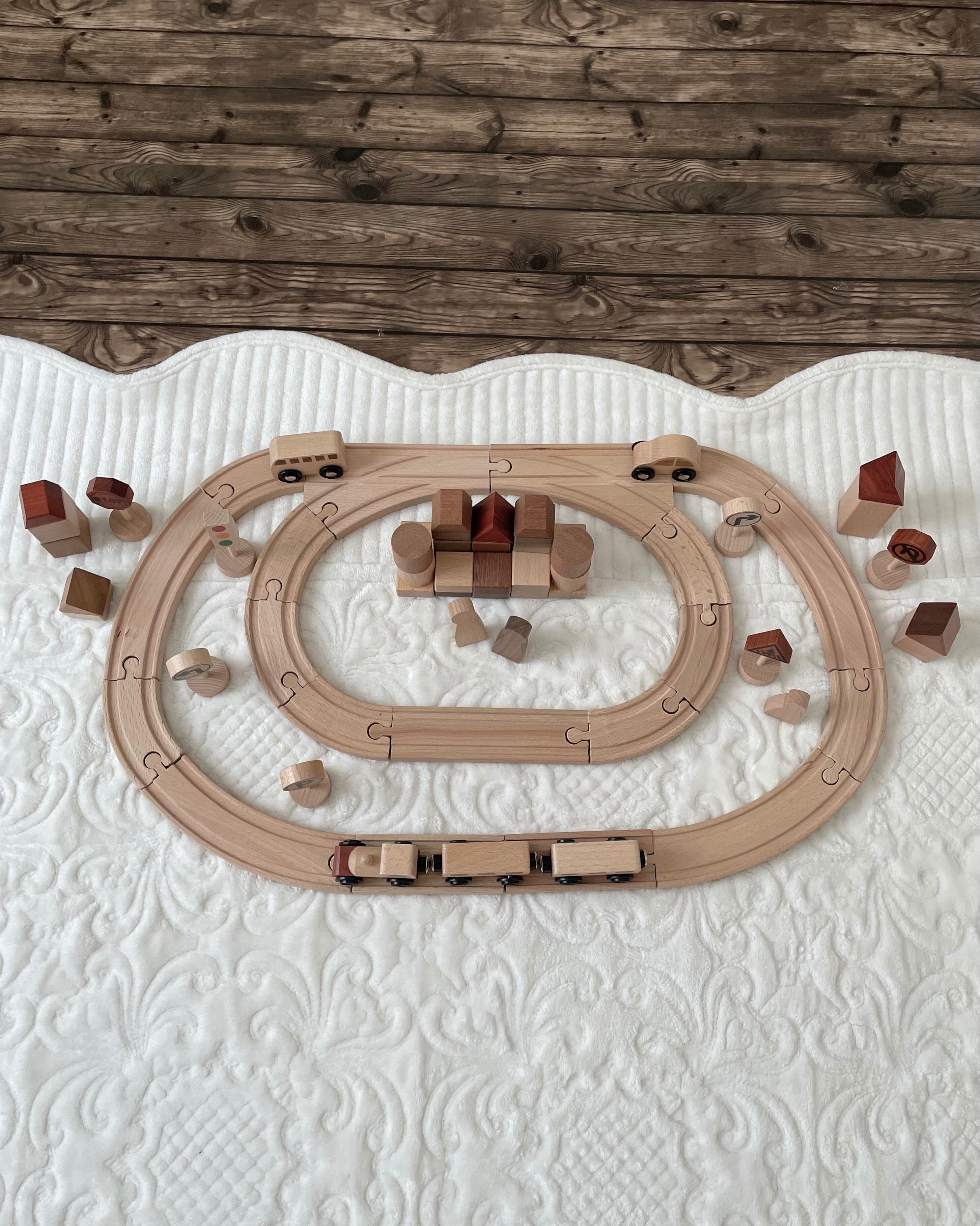 【送料無料】wooden train set 木製おもちゃ 木製電車