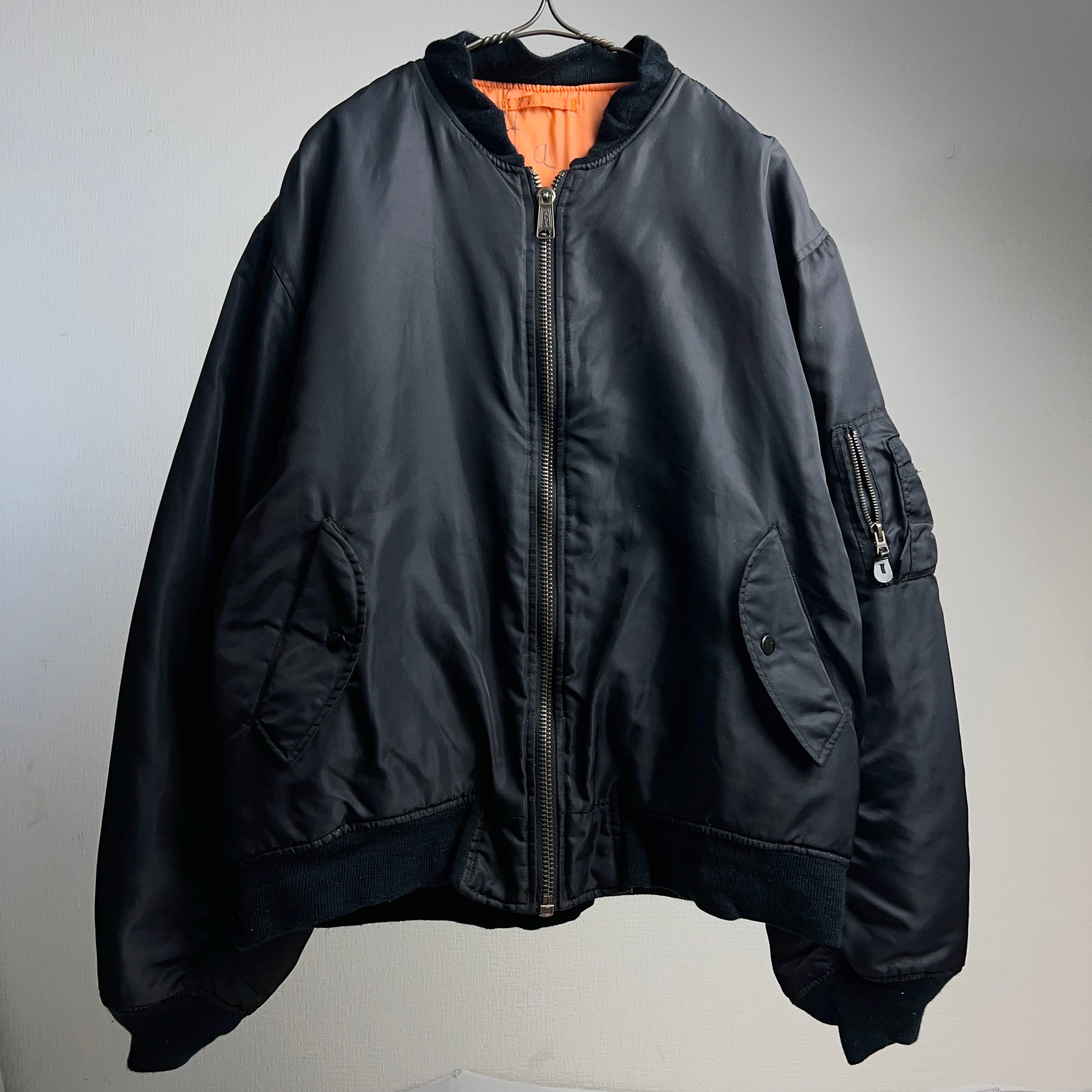 ST ARMY INDUSTRIES BLACK MA-1 FLIGHT JACKET フライトジャケット 黒 ブラック【1000A116】【送料無料】