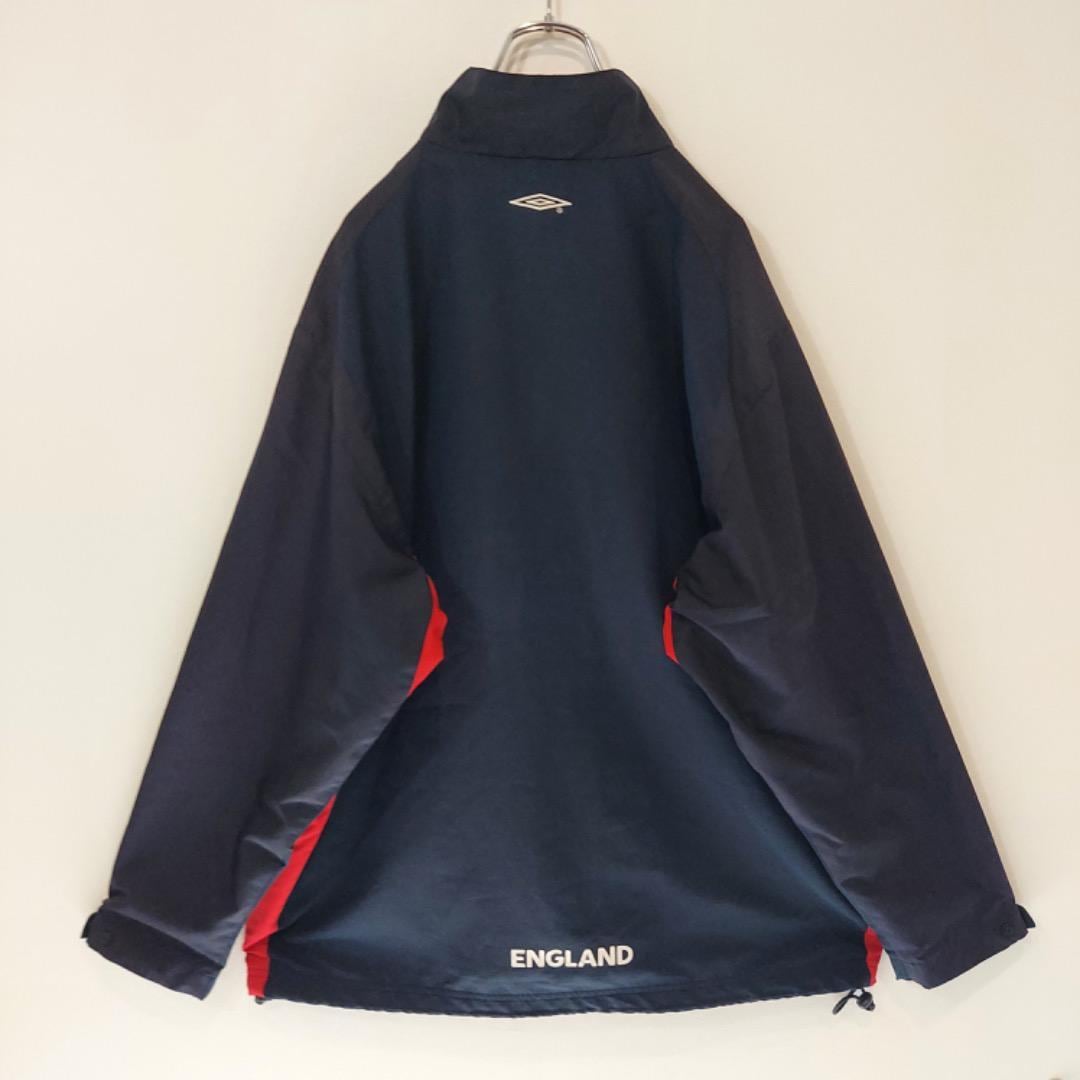 アンブロ イングランド代表 ナイロンジャケット サッカー 紺 00s XL 