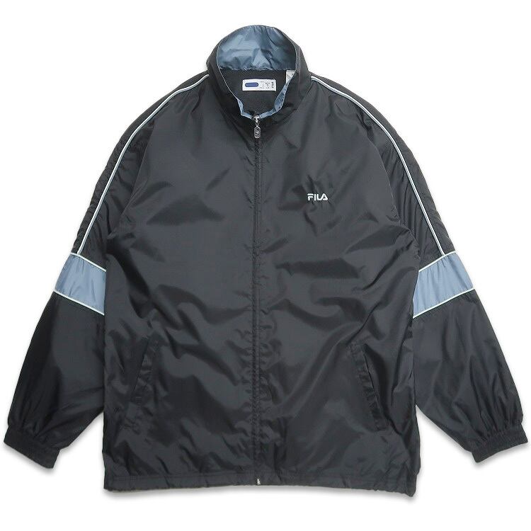 90's FILA フィラ ナイロンジャケット ハーフジップ プルオーバー 裏メッシュ サイズL 90\u0027s USA規格 FILA フィラ ハーフジップ ナイロンジャケット