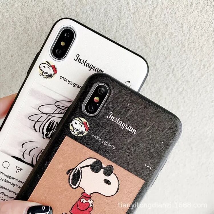 即納 送料無料 Snoopy スヌーピー 携帯ケース Iphoneケース Instagram インスタ シンプル Angele