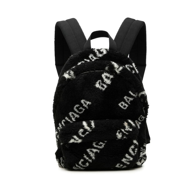 バレンシアガ エブリデイ リュック バックパック 552379 ブラック フェイクファー レディース BALENCIAGA 中古