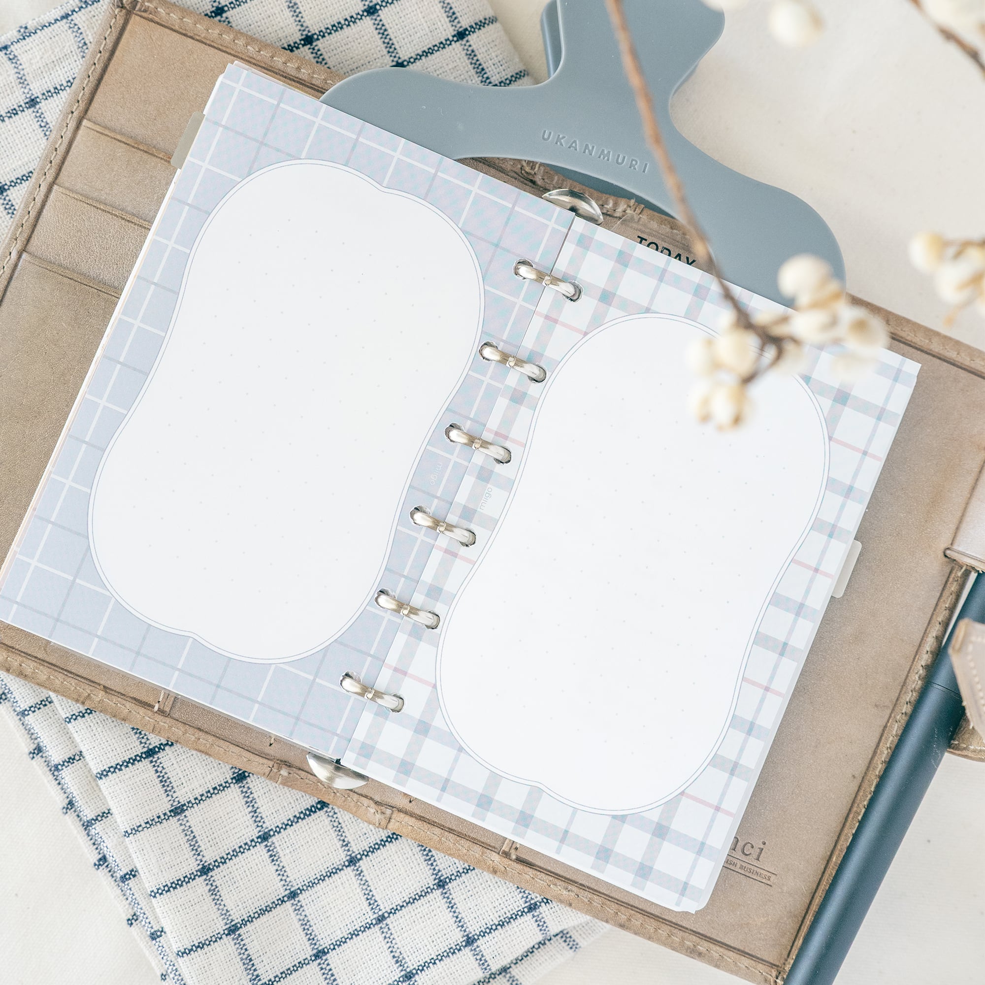 【チェックなフレームリフィル】ブランケット | M6