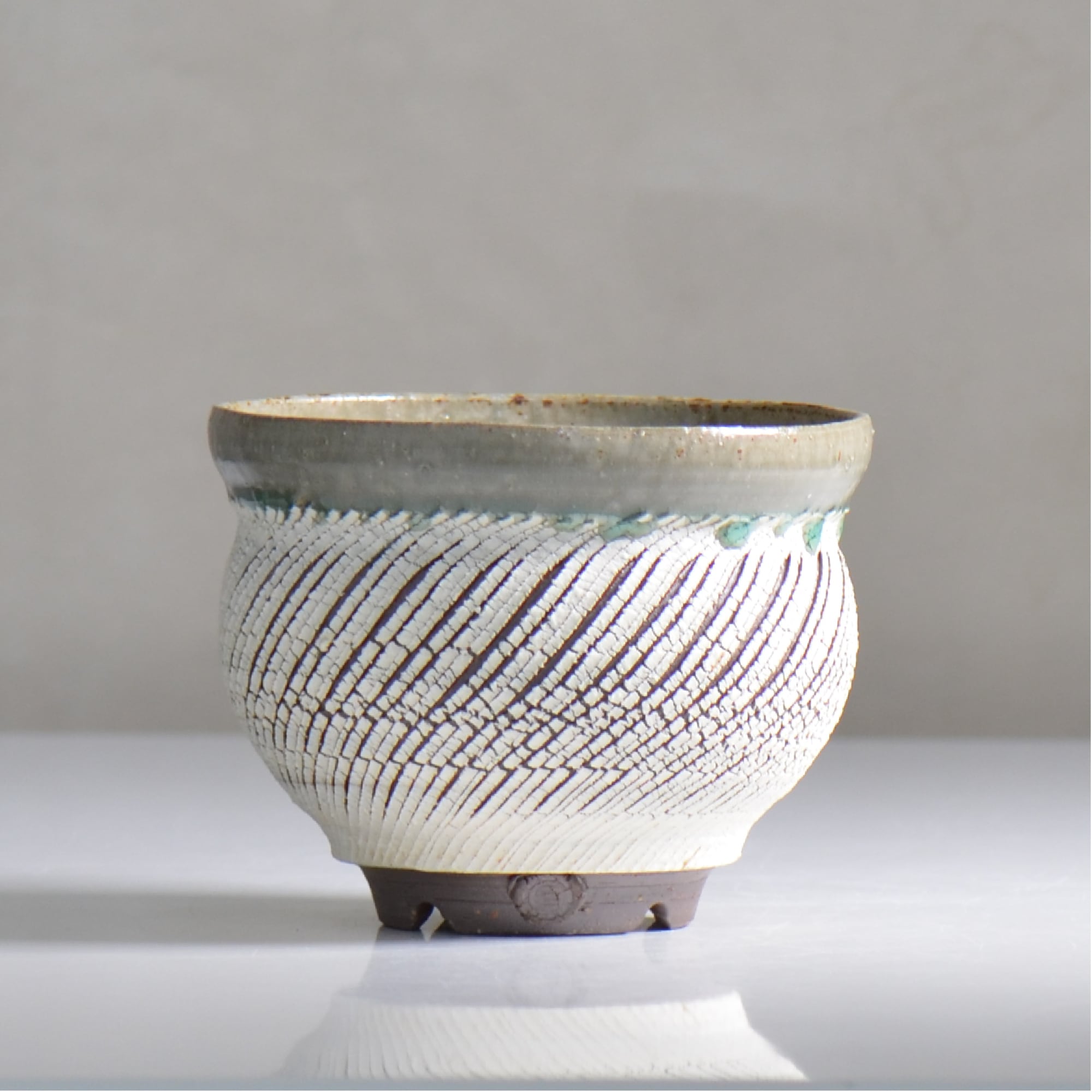 陶房Kibi / シュレッド/ tk2_sd08_m / 約 φ13cm / 植木鉢
