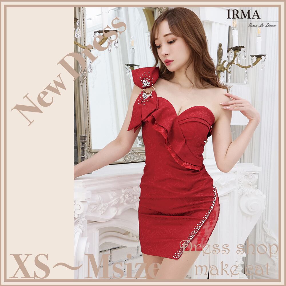 【IRMA JEAN MACLEAN】【即納】ワンショル/リボン/刺繡/OP【25781】【税込】