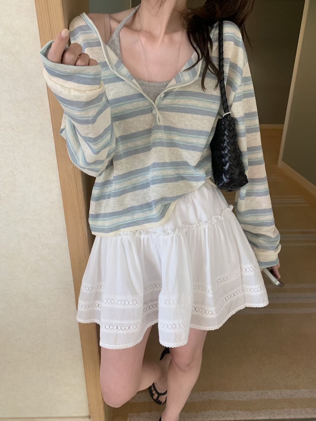 (予約)mellounge / Youth Stripe Tee / 3color
