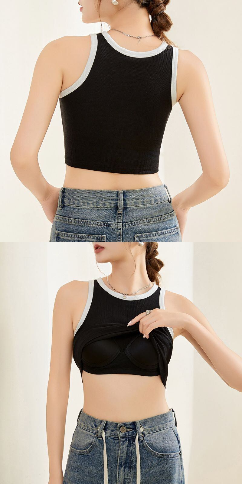 メール便】カップ付きアメスリリブタンクトップ／tops2130 | DAY