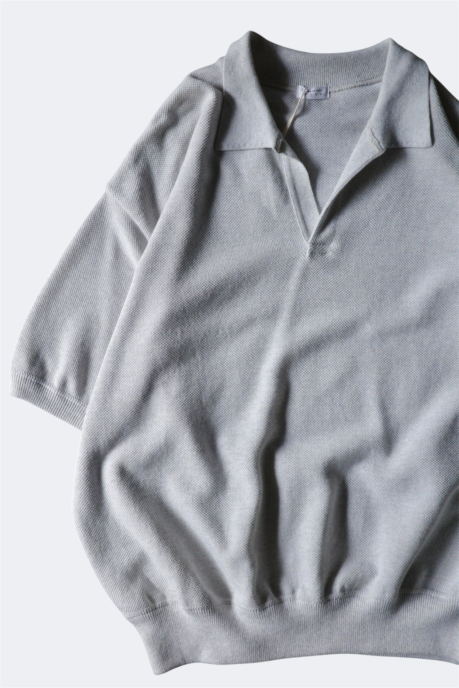 crepuscule 【COTTON RAYON MOSS STITCH SKIPPER -OATMEAL-】 | lloomm