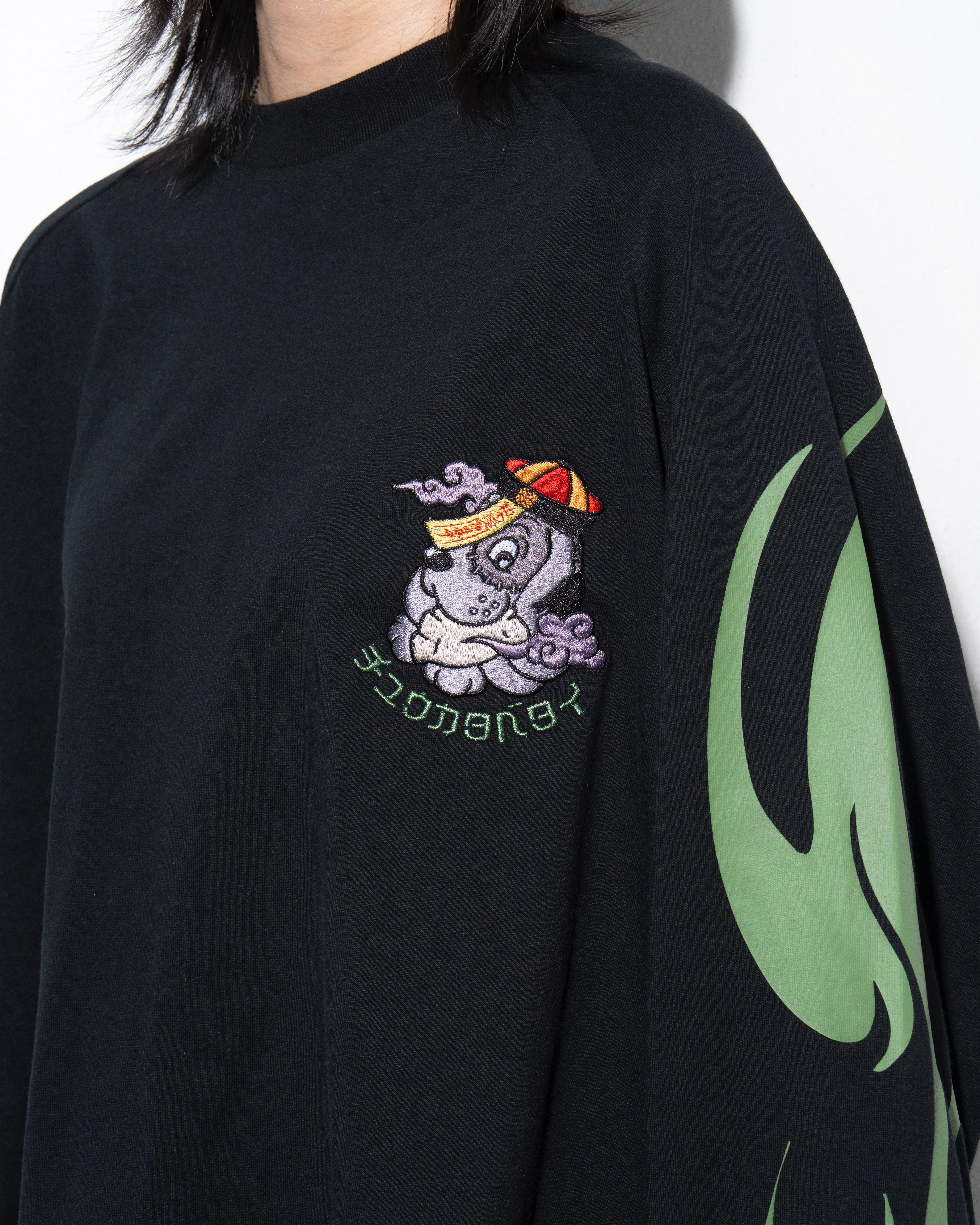 GALFY×チュウカタベタイ ロンT/黒 | チュウカタベタイ