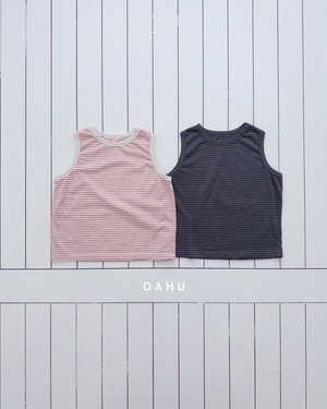 [OAHU] Kiddy Stripe Sleeveless / [오아후] 키디스트라이프나시