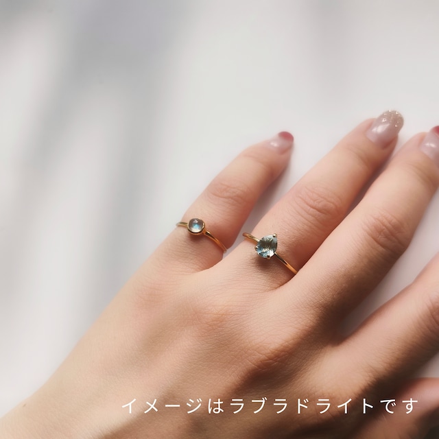 【sign ring】シトリン〈gold〉