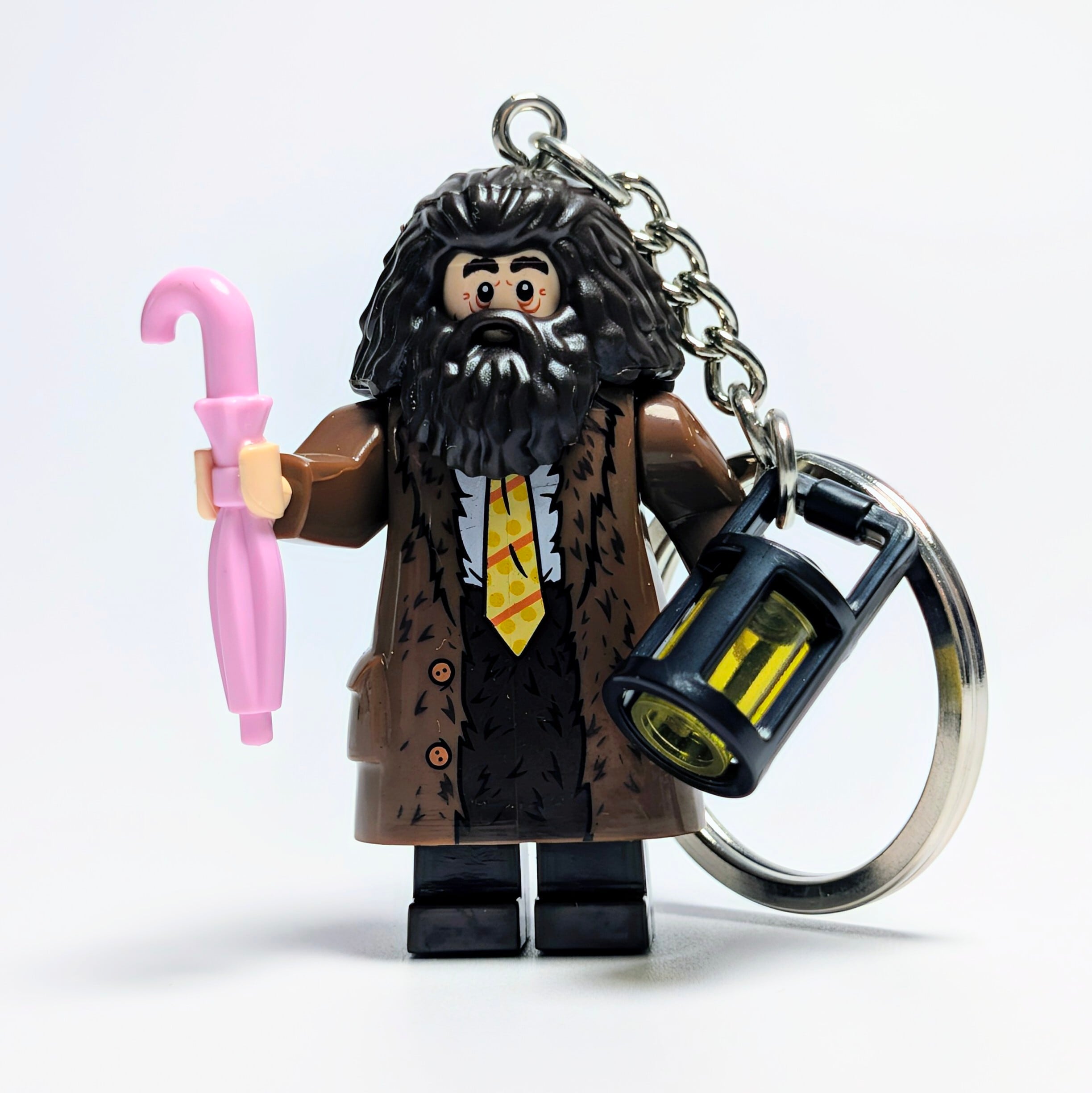 ★ブロックフィギュアキーホルダー★【 Harry Potter / ハリー ポッター 】ルビウス・ハグリッド 正装おめかしver. / Hogwarts ( ホグワーツ ) / グリフィンドール 〚アメリカン雑貨 アメトイ〛