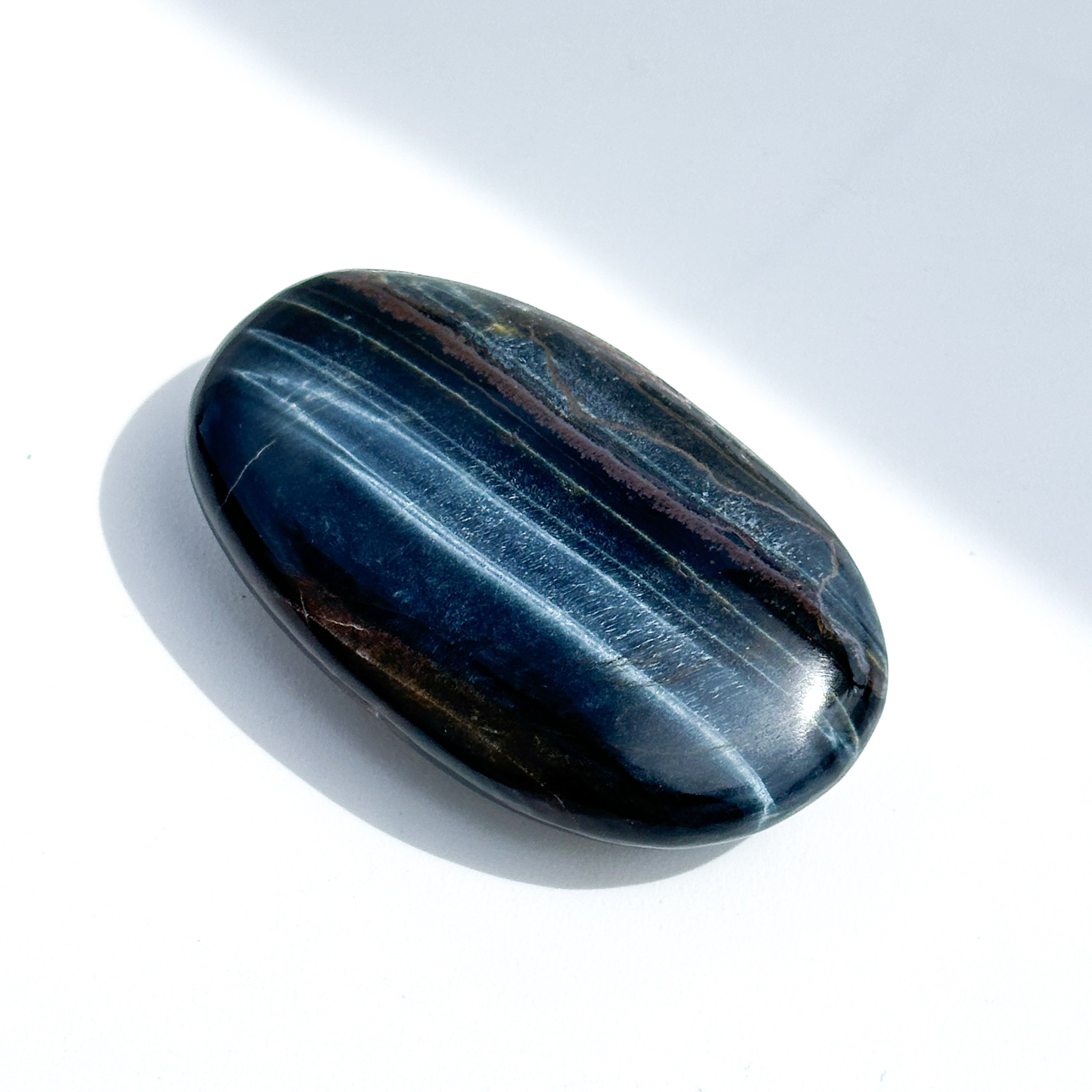 ブルータイガーアイ パーム 43◇ Blue Tiger's eye ◇天然石・鉱物・パワーストーン・インテリア