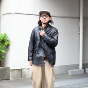 CCU(シーシーユー) レザー、YASHIKI(ヤシキ）ニットコーディネート