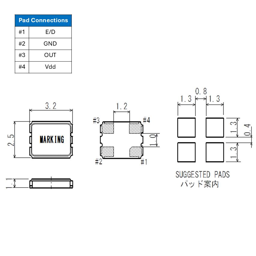 MAG-G CMOS 3225size プログラマブル水晶発振器 | 九州電通 公式ストア
