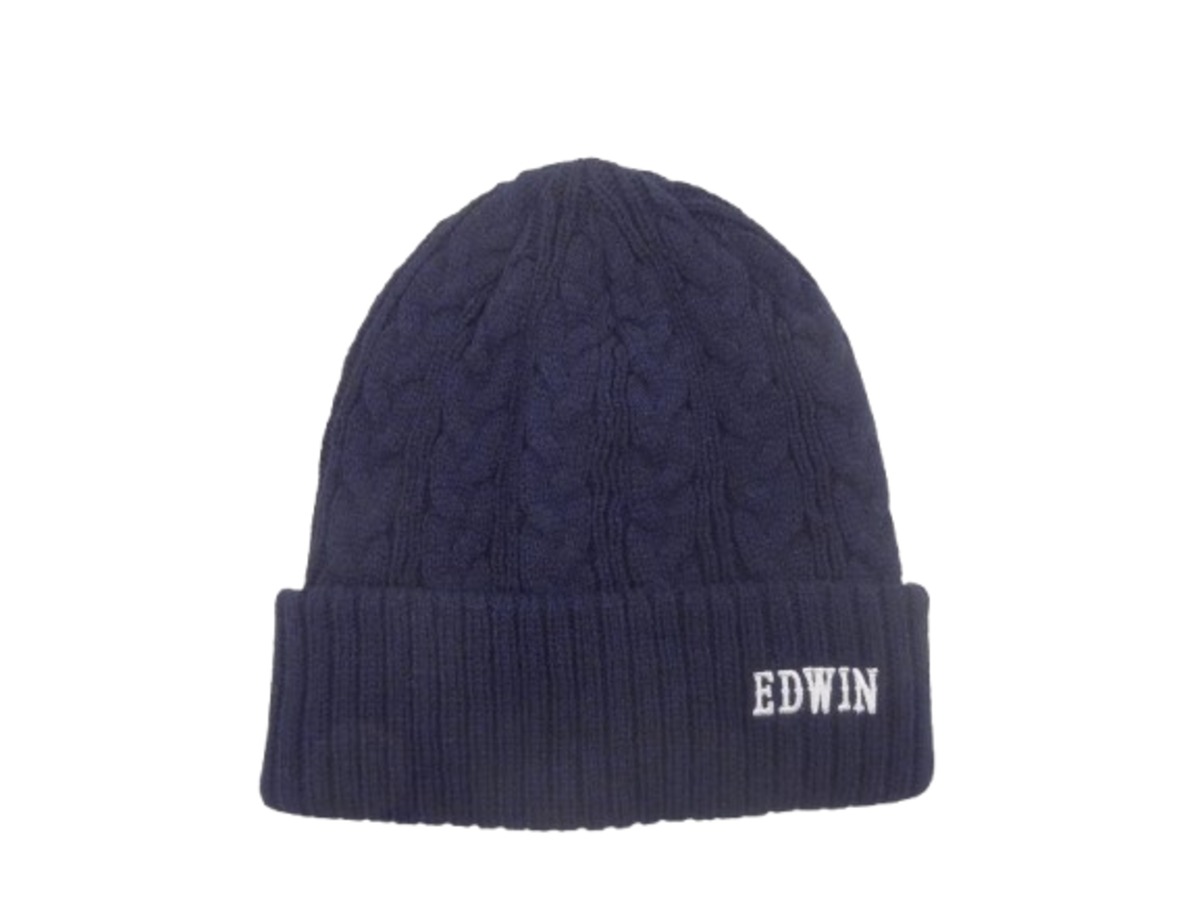 サンプルセール【特価】EDWIN KNIT CAP エドウィン ニットキャップ ネイビーミックス ワッチ ニット帽 帽子 誠実堂製帽所 セイジ ...