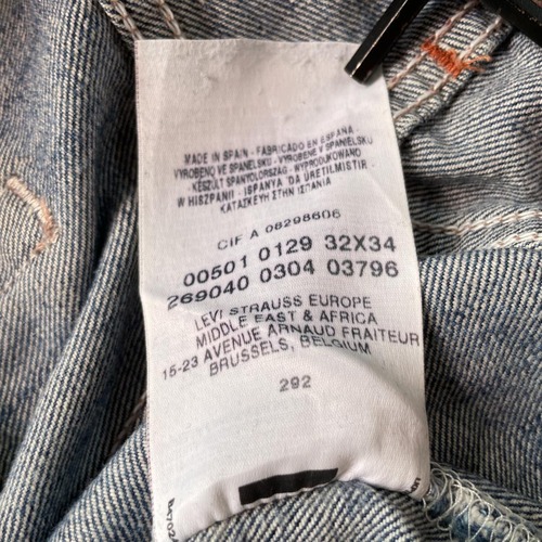 【W32 L34】 スペイン製 europe levi's リーバイス 501 詳細写真11