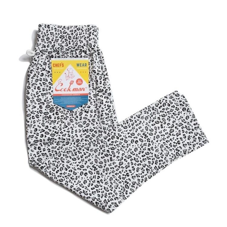 COOKMAN (クックマン) Chef Pants Snow Leopard (シェフパンツ スノーレオパード) ホワイト 231-03821