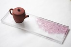 王承龍 Wang Chenglong - 角皿「紫陽花」glass plate