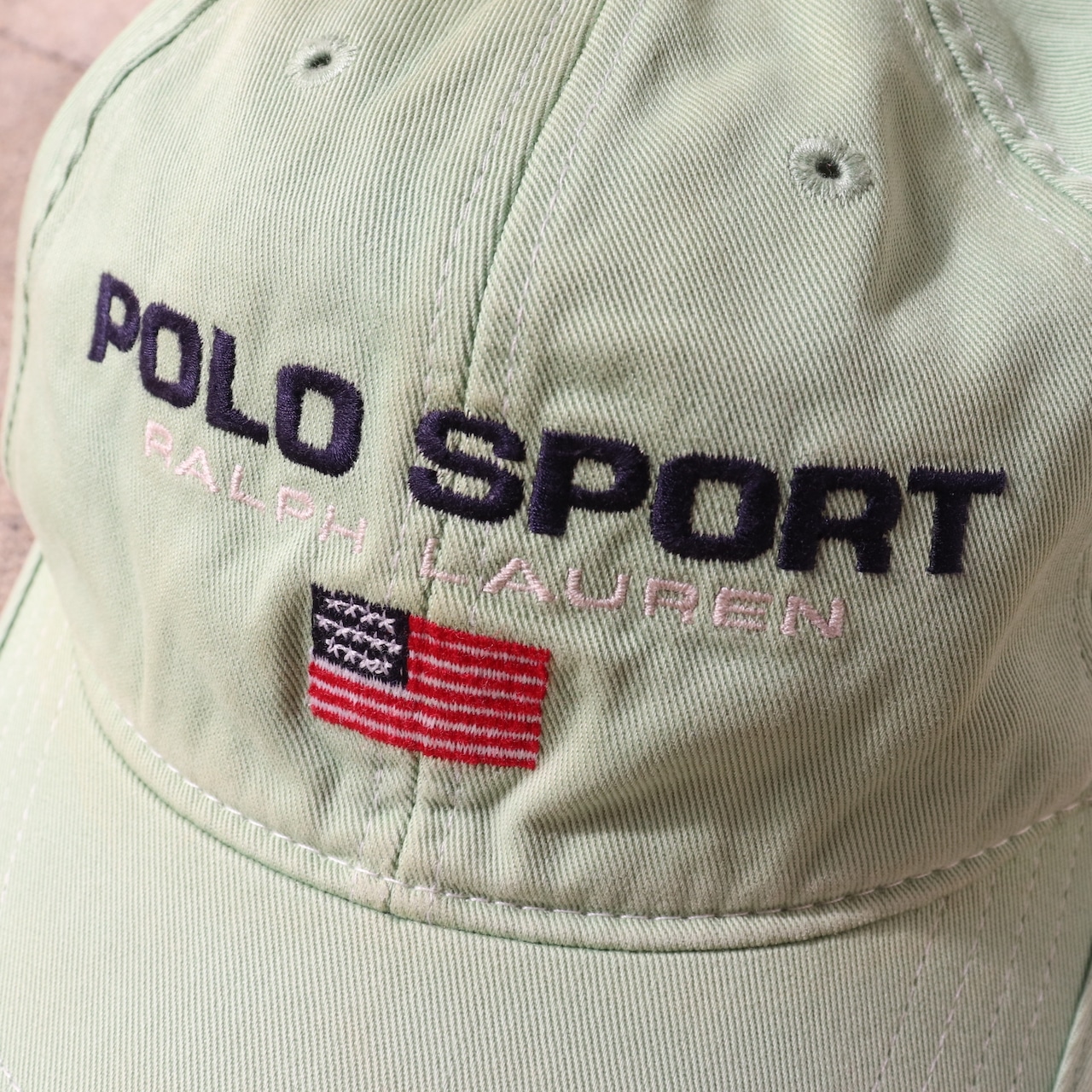 ミントグリーン Polo Sport 90s 刺繍キャップ ポロスポーツ 緑