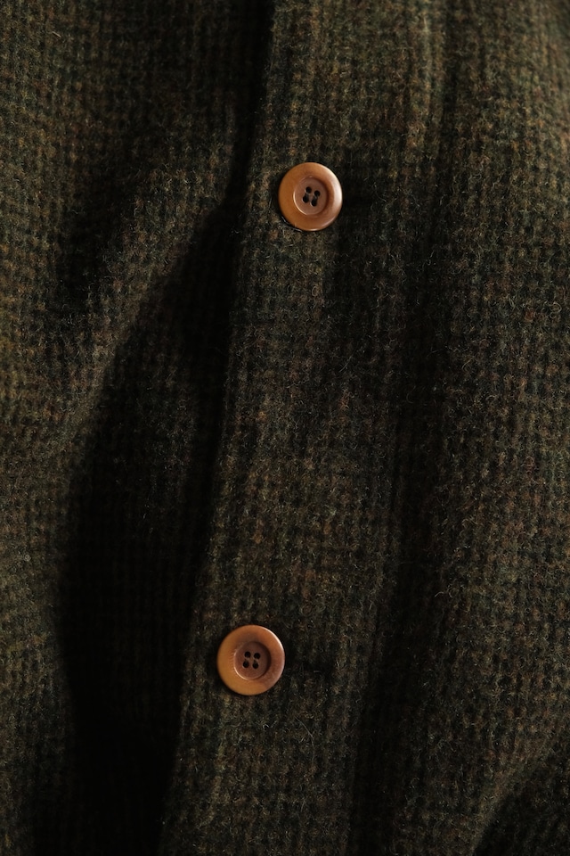 Utah/80-90's "Eddie Bauer" tweed & leather wool coat