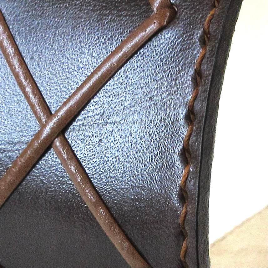 本革製ギター・ストラップ（角鋲／ブラウンレザー）st220 | wizardleather