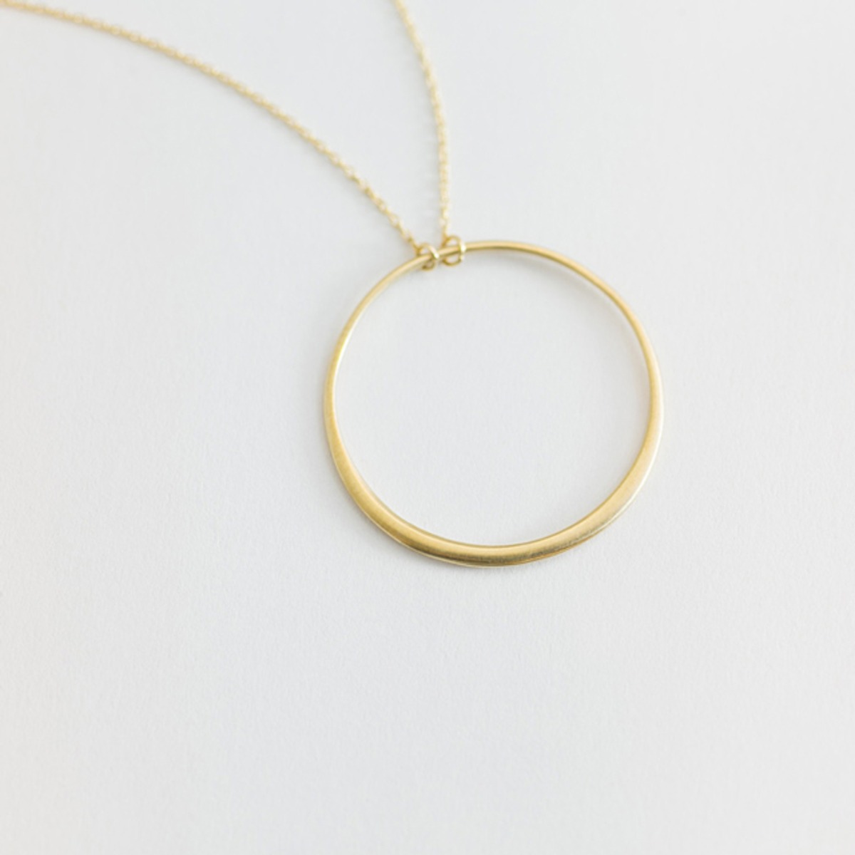 リーフ K10イエローゴールド サークルネックレス | Cayof JEWELRY 