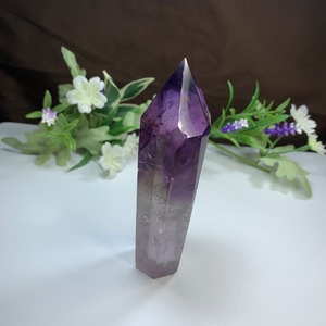 2.(訳)超透明！希少☆ロマネシュ鉱入り・色合い美麗☆アメジスト ポイント