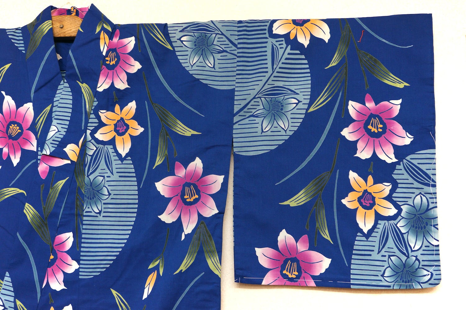 511R1 浴衣 青地に花柄 綿100% 中国製 | Antique John