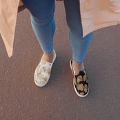 レディース スリップオン キャンバスシューズ